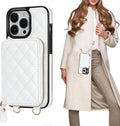 Bocasal Crossbody Wallet Case for iPhone 13 Pro - RFID Zip Folio