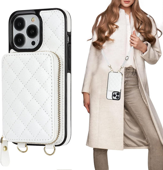 Bocasal Crossbody Wallet Case for iPhone 13 Pro with RFID Blocking
