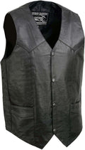 EVENT LEATHER EL1310GO Men's Classic Western Snap Button Leather Vest