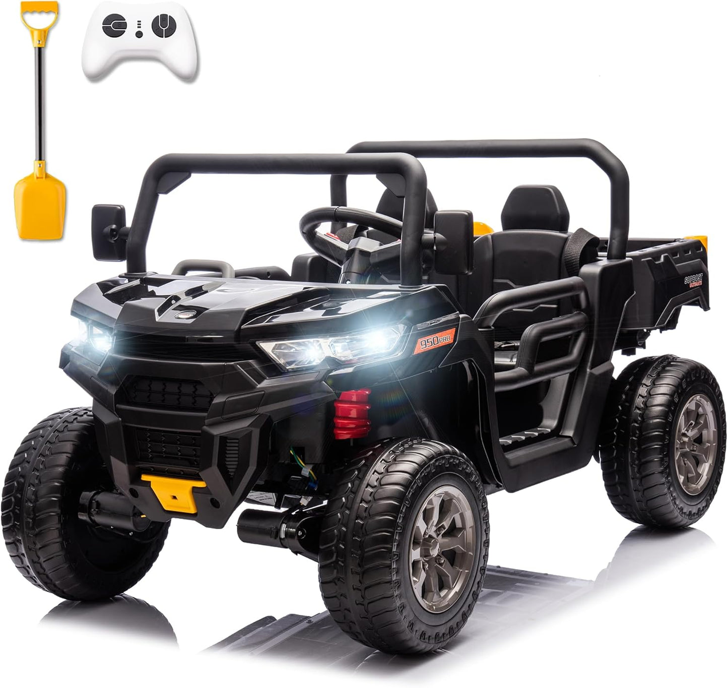 Sopbost 2 Seater Ride On Toys with Electric Dump Bed for Kids