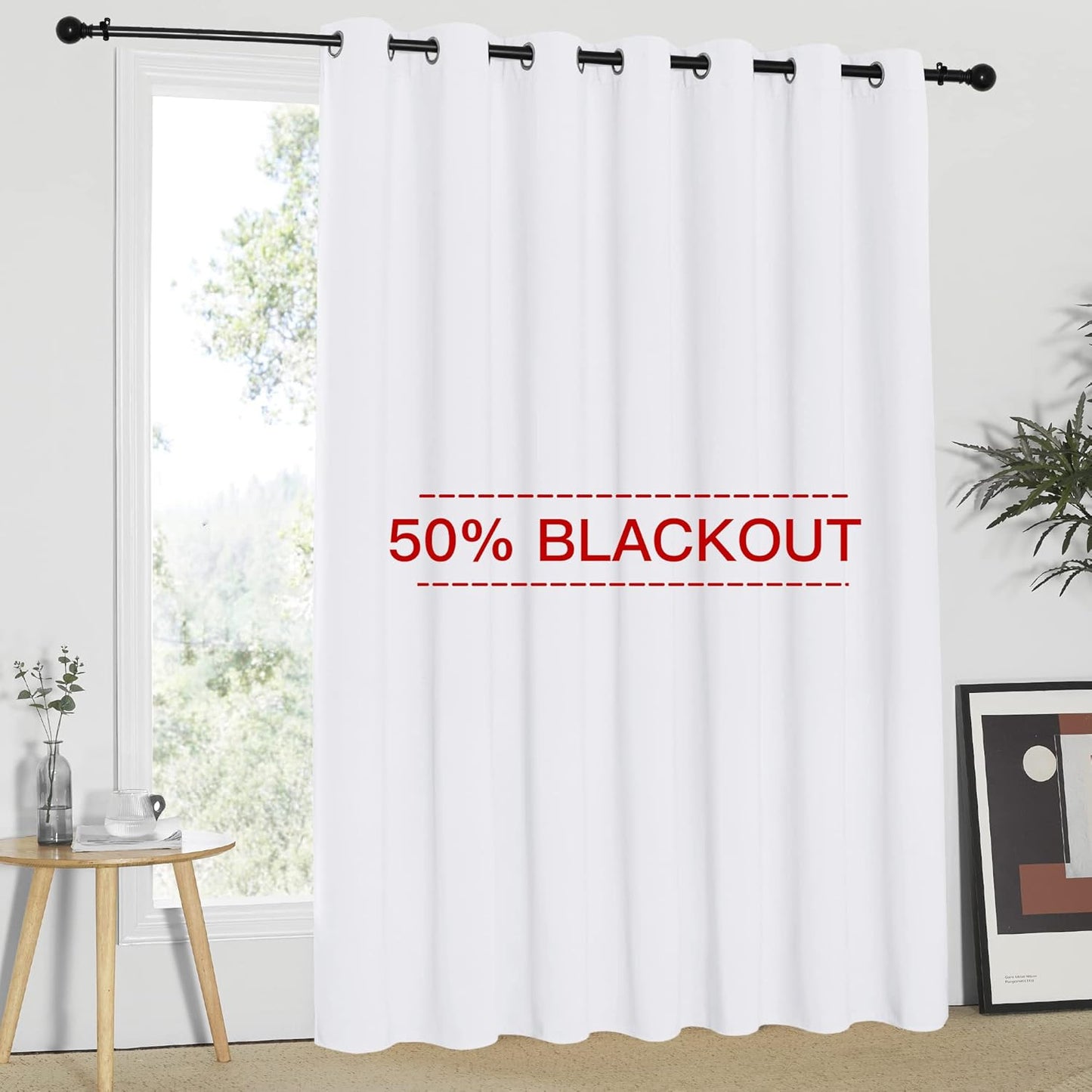 NICETOWN Sliding Door Curtains for Patio, Block Light Effectively