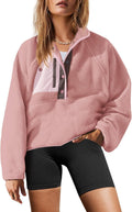 Yanekop Womens Fuzzy Fleece Pullover Sherpa Sweatshirt (Style B9JV)