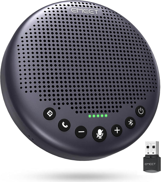 EMEET Bluetooth Conference Speaker: 360 Voice Pickup