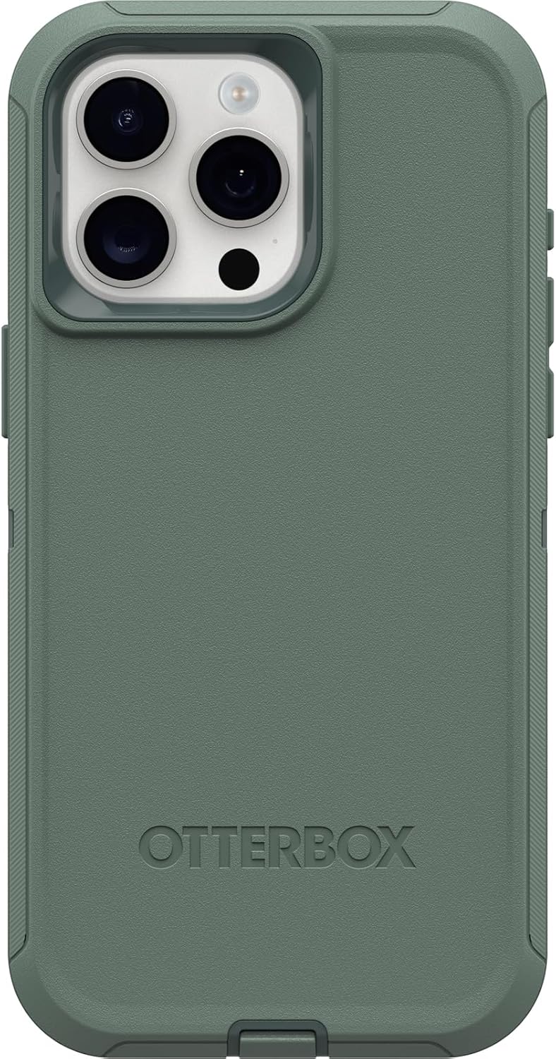 OtterBox iPhone 15 Pro Max Defender Series Case - Rugged Green