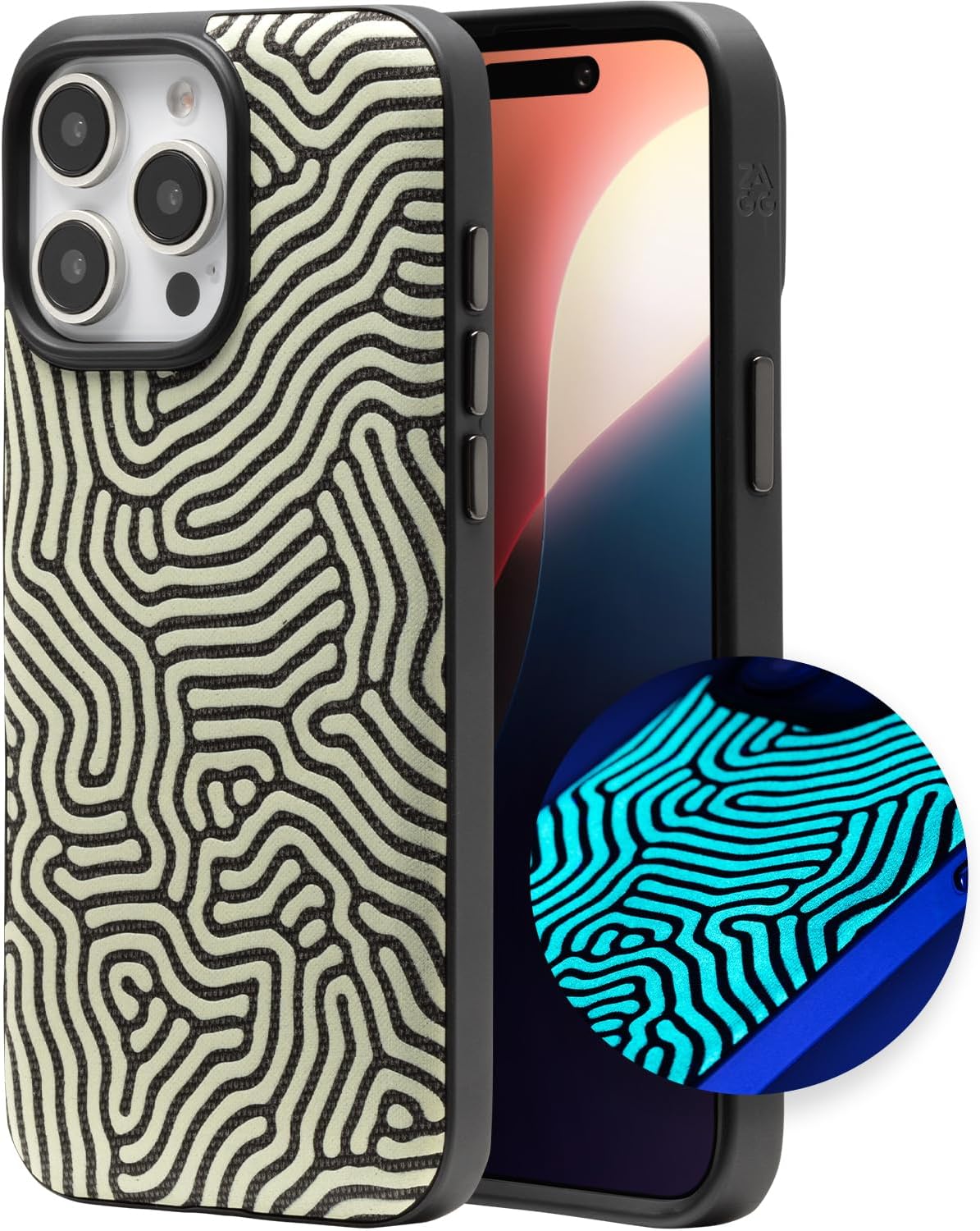 ZAGG London Snap Case for iPhone 16 Pro Max with Glow Design