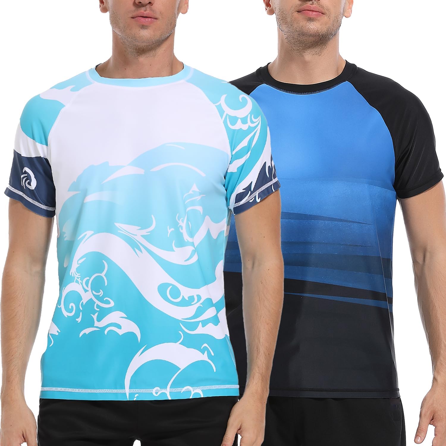 VAYAGER Men's Swim Shirts Rash Guard for Water Activities