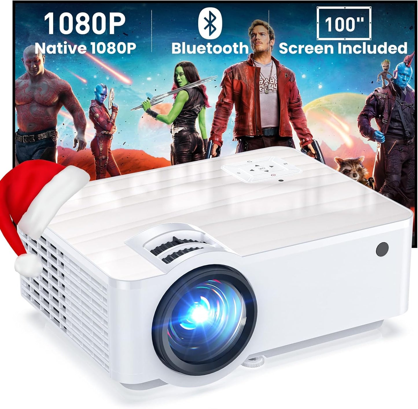 GROVIEW Mini Projector: 1080P HD, Portable Outdoor Movie Experience