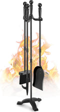 Gtongoko Fireplace Tools Set 4 Pcs for Indoor/Outdoor Use