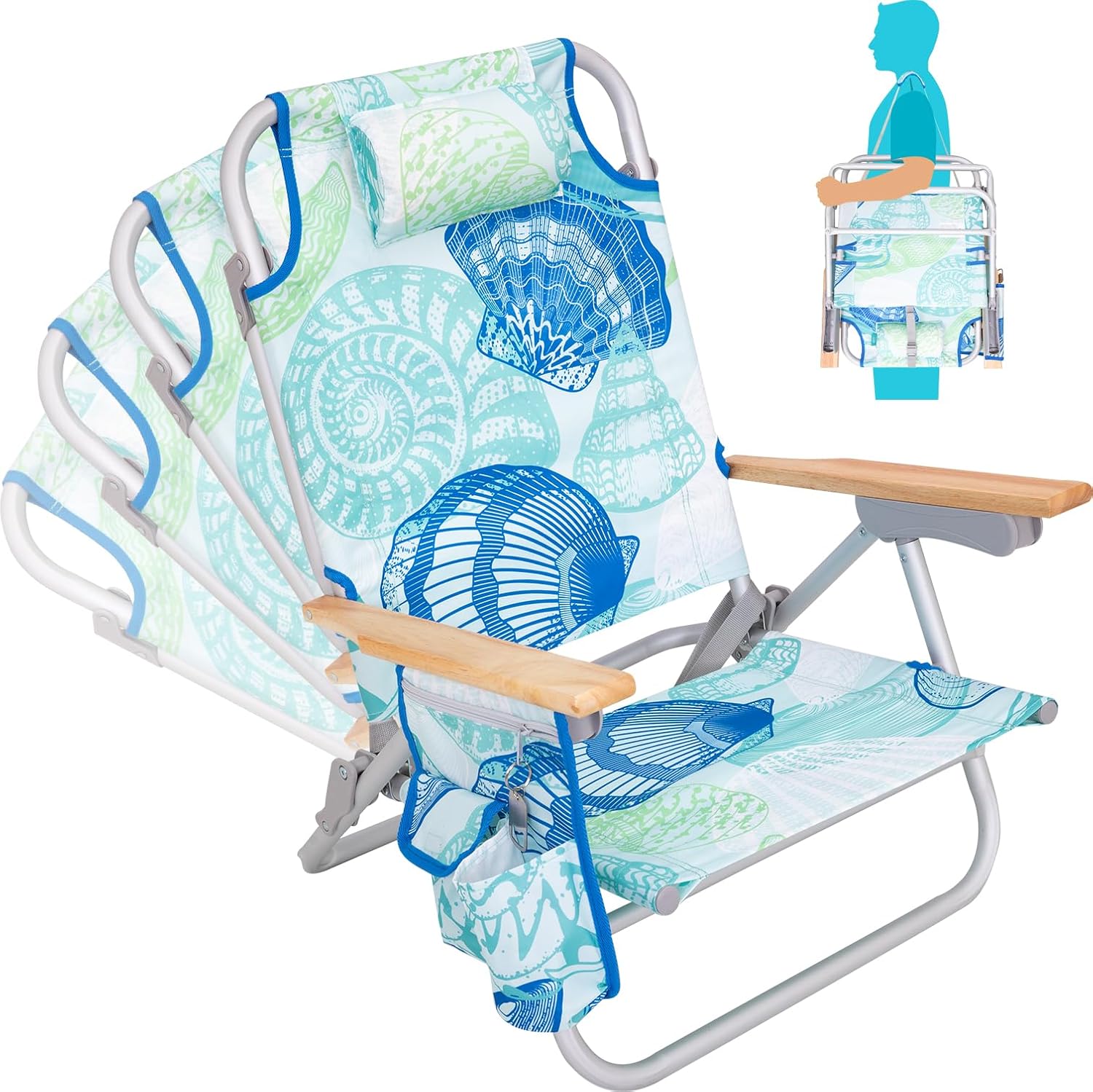 WEJOY Folding Beach Chair for Adults - Lightweight & Versatile