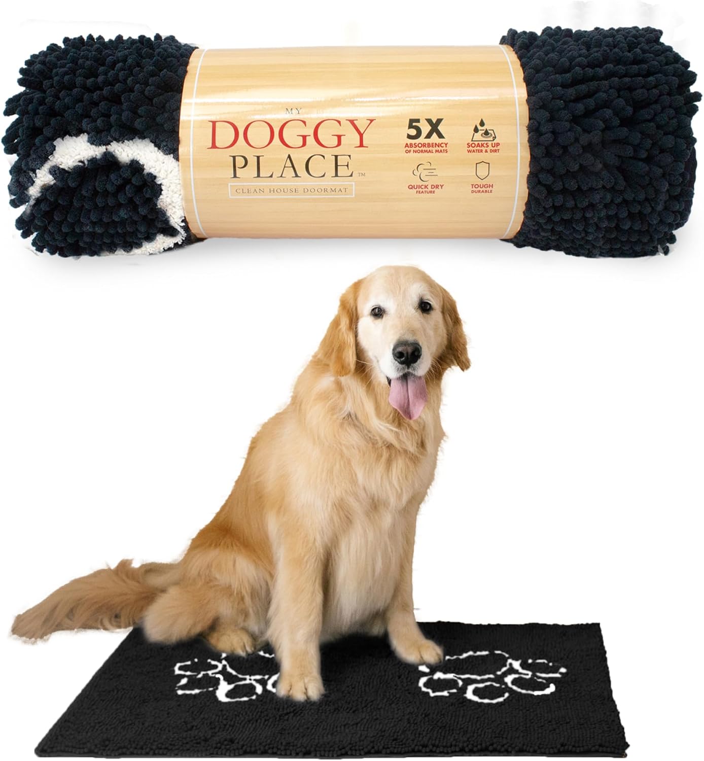 Microfiber Dog Mat for Muddy Paws - Absorbent and Quick-Drying
