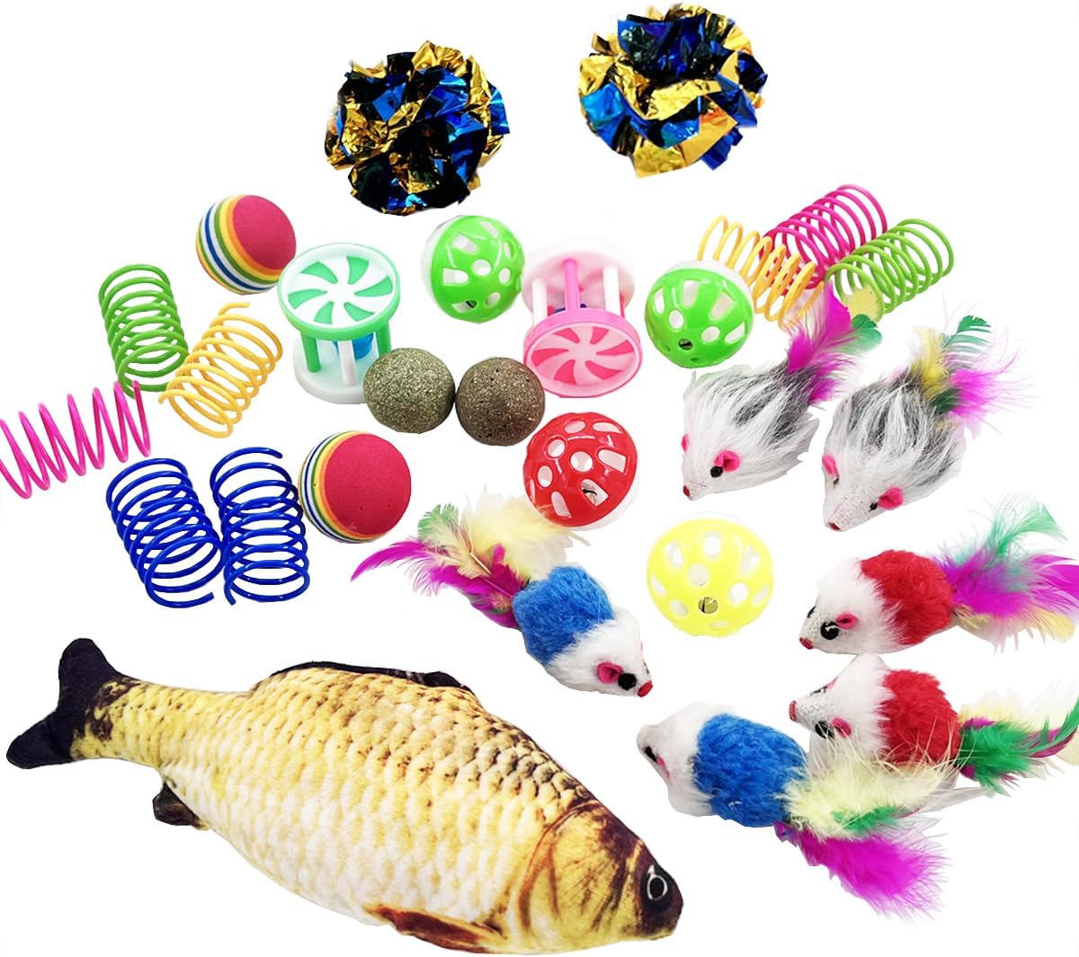27-Piece Cat Toy Set: Stimulating Interactive Fun!