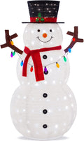 8ft Lighted Pop-Up Snowman Outdoor Decoration - Big, Bright Display