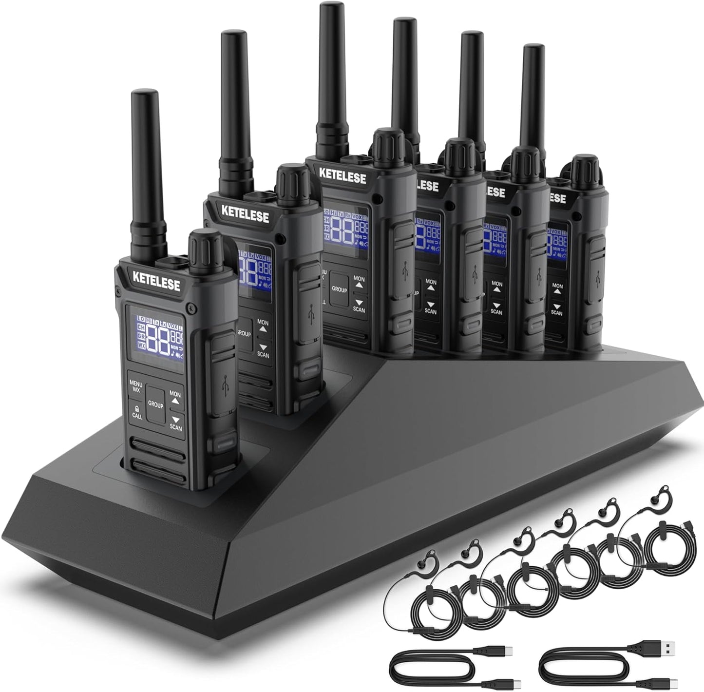 KETELESE T3G Heavy Duty Walkie Talkies for Clear Communication