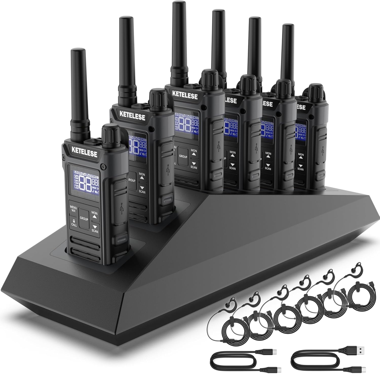 KETELESE T3G Heavy Duty Walkie Talkies for Clear Communication