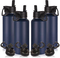 Volhoply 32 oz Insulated Water Bottles 4 Pack - Long Cold Retention