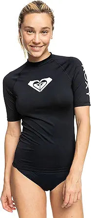 Roxy Whole Hearted Short Sleeve Rashguard for Active Swimwear