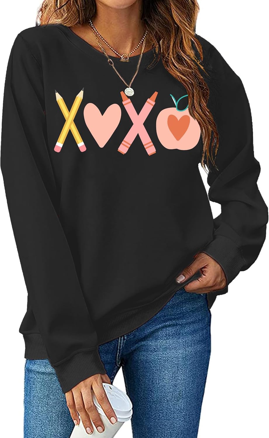 Valentine Teacher Long Sleeve Sweatshirt - HQP