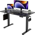 48 x 24 in Electric Standing Desk - Black Top, Quiet Motor