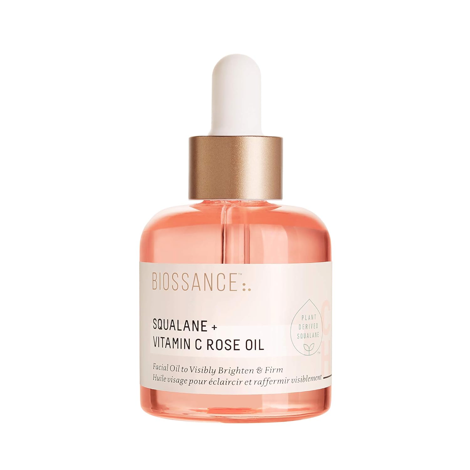BIOSSANCE Squalane + Vitamin C Rose Oil for Radiance Boost