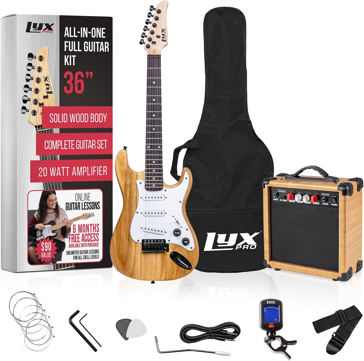 LyxPro 36 Inch Electric Guitar Kit for Kids - Perfect Starter Set