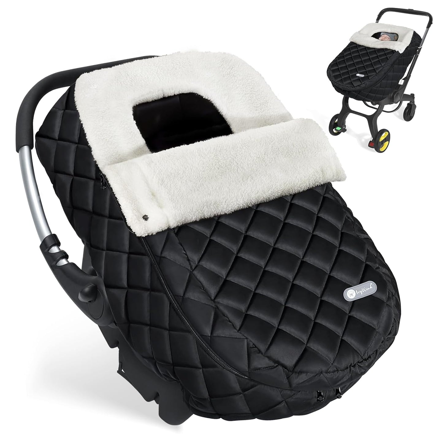 Ivywind Winter Baby Car Seat Cover for Warmth and Comfort