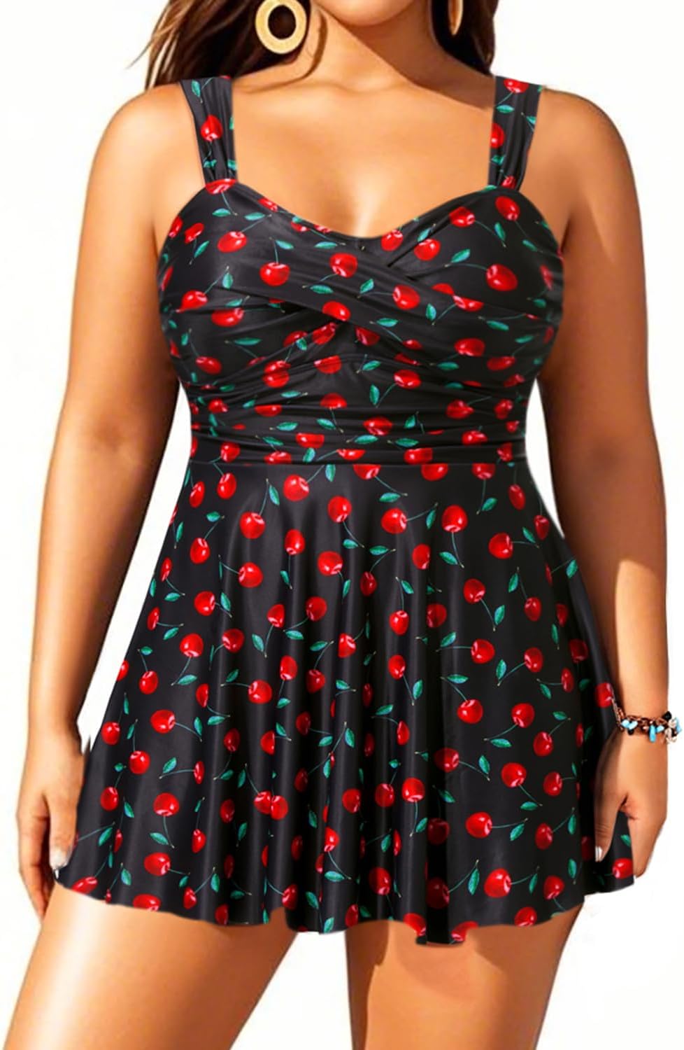 Aqua Eve Plus Size Two Piece Swimsuits for Women Tankini