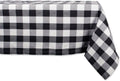 Buffalo Check Tablecloth 60x84 Black & White - Classic Farmhouse