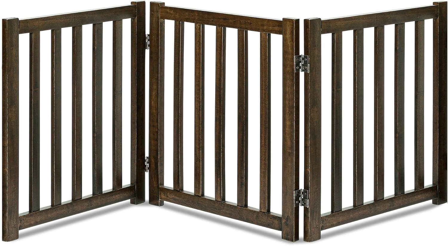LZRS 3-Panel Wooden Foldable Dog Gate for Indoor Use