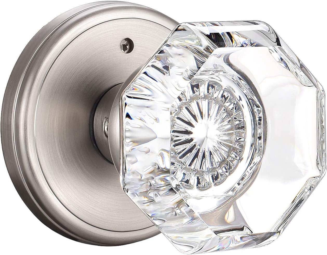 Crystal Glass Door Knobs with Privacy Function for Modern Homes