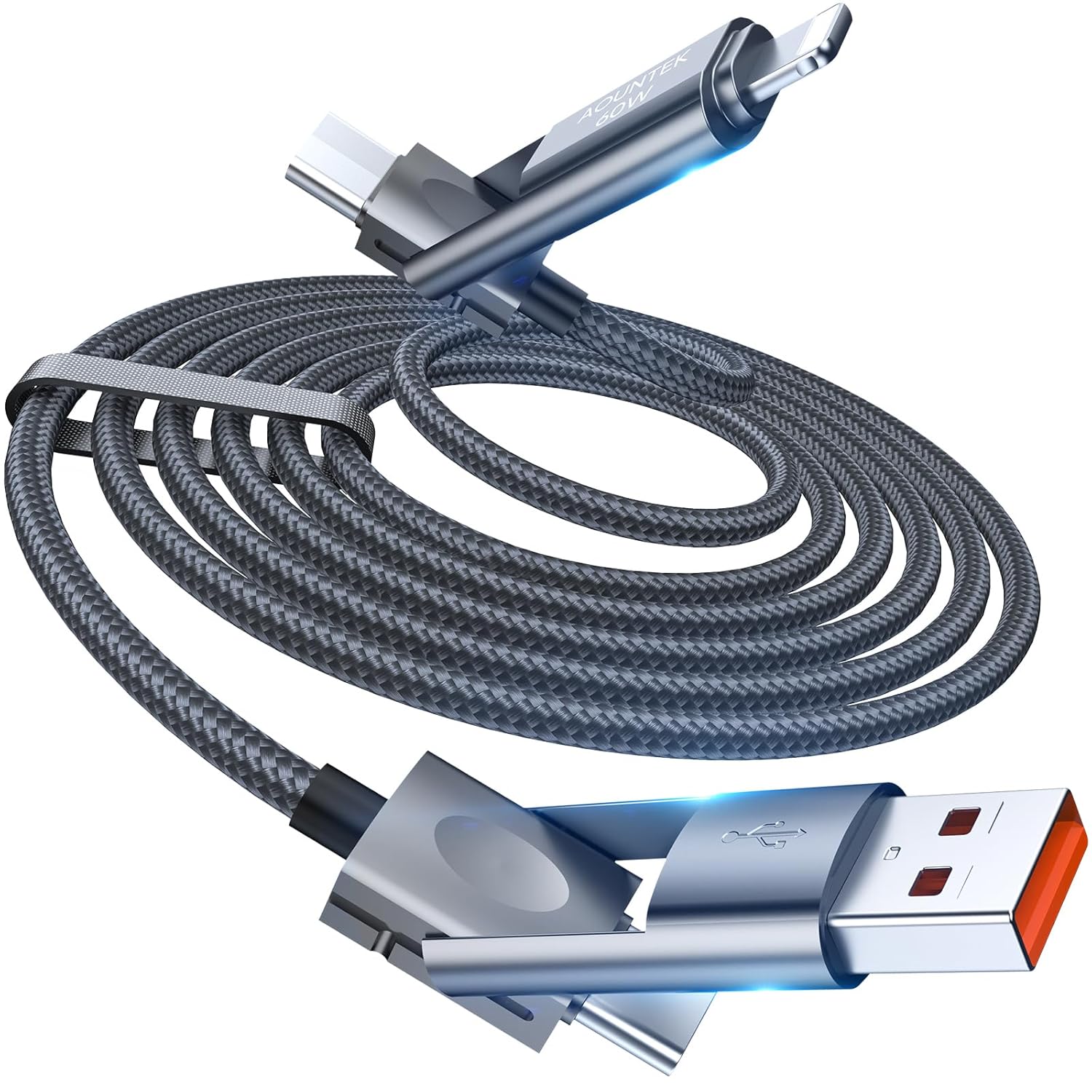 AOUNTEK 4-in-1 10ft Fast Charge Cable