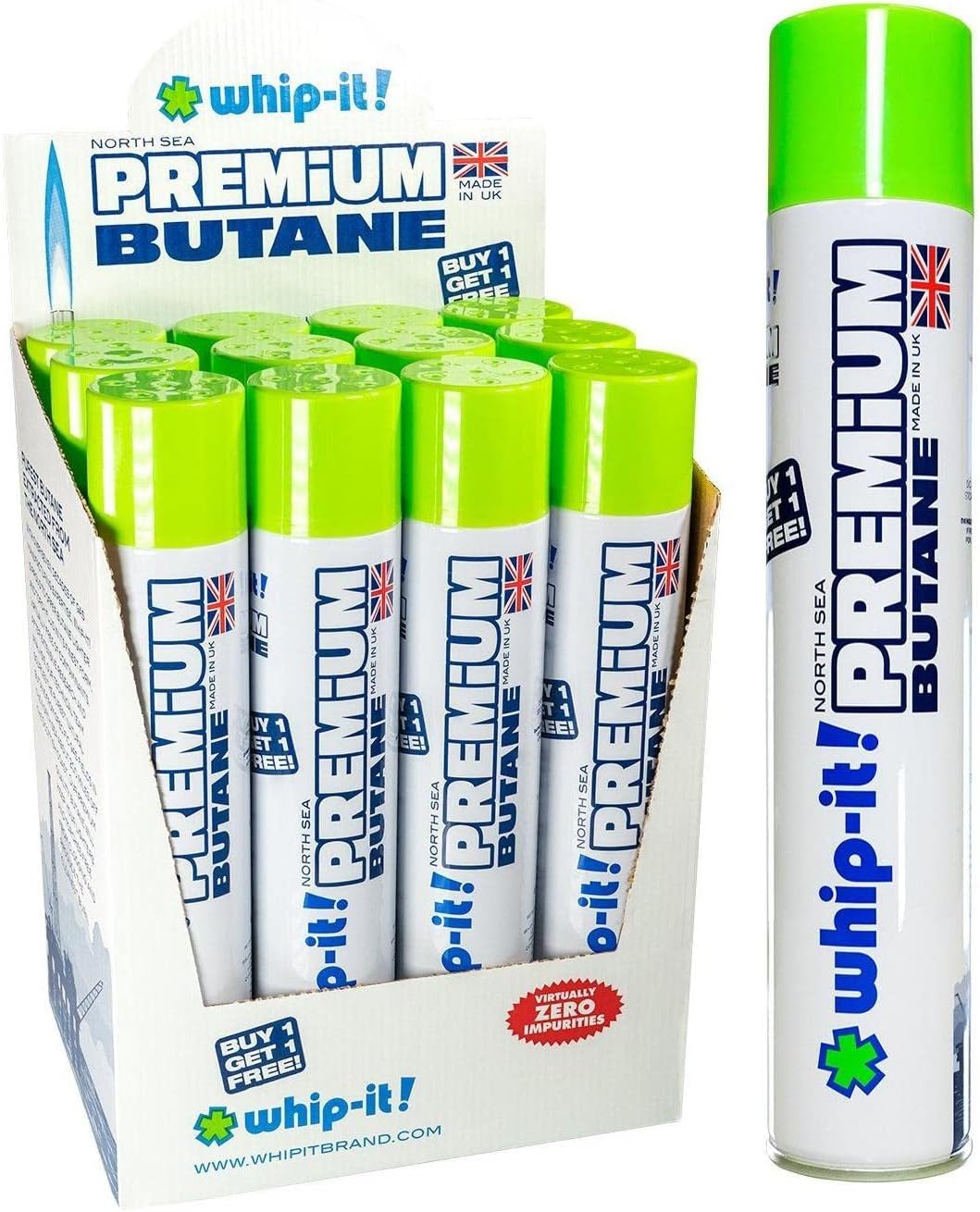 Whip-it! Premium Butane 420ml Cans - Purest Quality Fuel