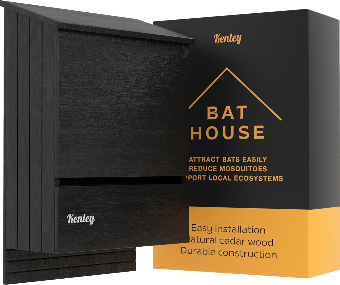 Kenley Bat House - Large Outdoor Shelter for Bats with Triple Chamber