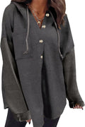 SHEWIN Oversized Sweatshirt for Women Loose Fit Button (Style J1RW)