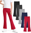 Girls Flare Leggings High Waist Bell Bottom Pants - 5 Pack BOOPH