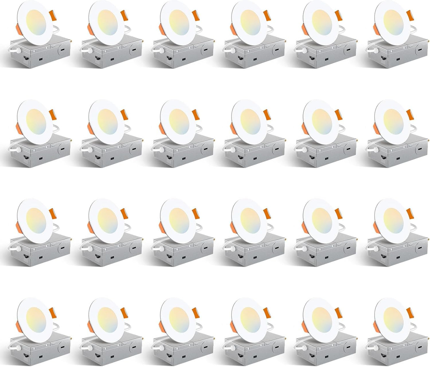 Amico 24 Pack 3 Inch Ultra-Thin LED Recessed Ceiling Lights