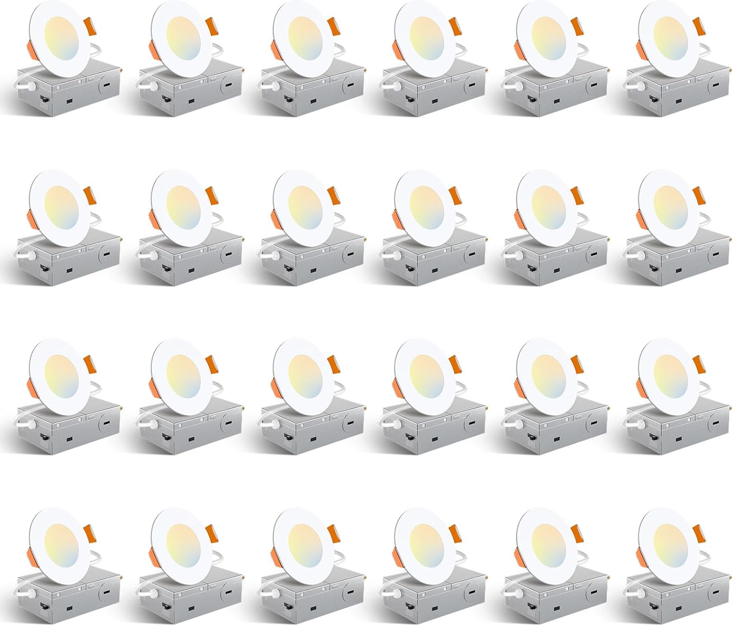 Amico 24 Pack 3 Inch Ultra-Thin LED Recessed Ceiling Lights
