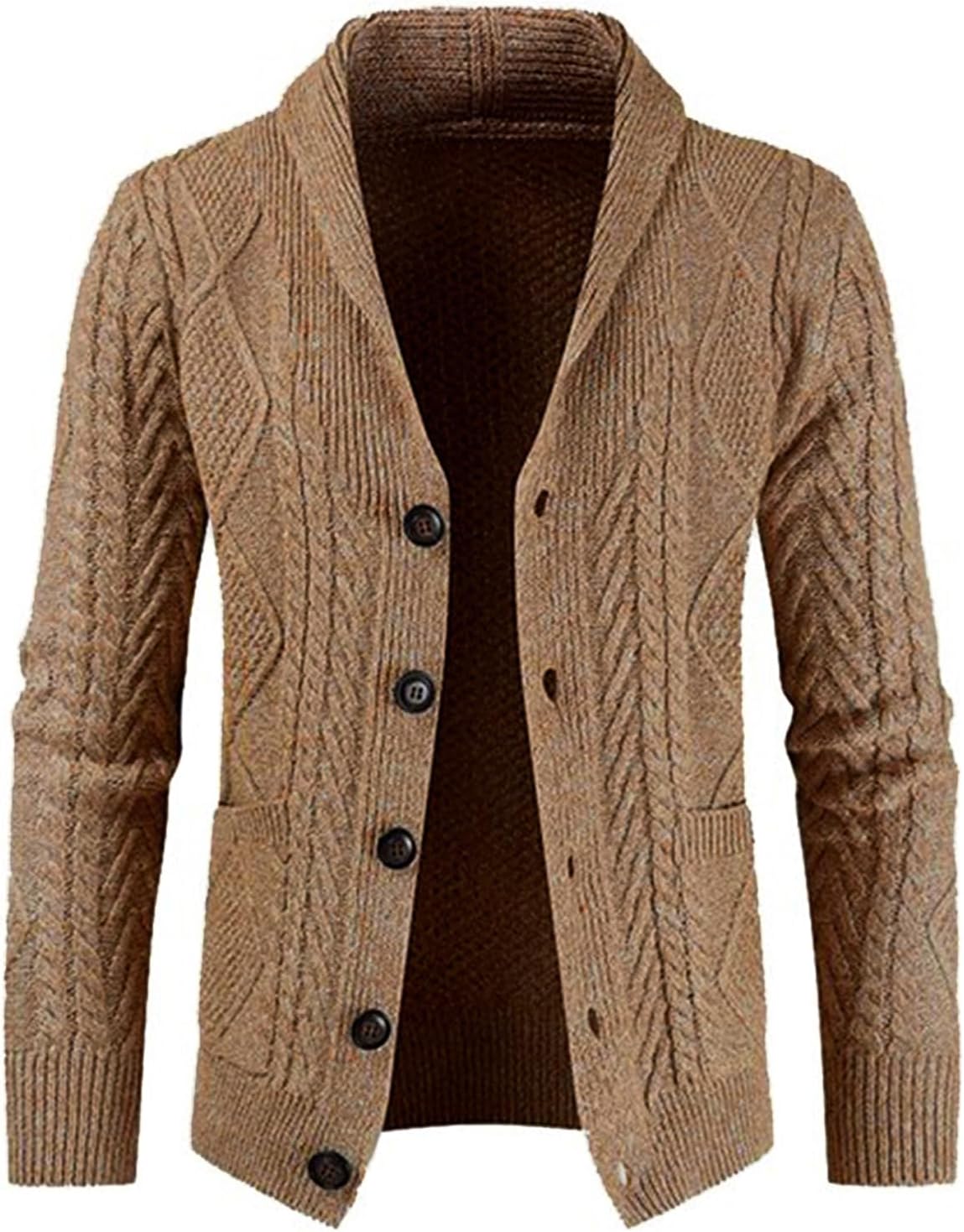 JMIERR Men's Casual Wool Blend Cardigan Sweater for All Seasons
