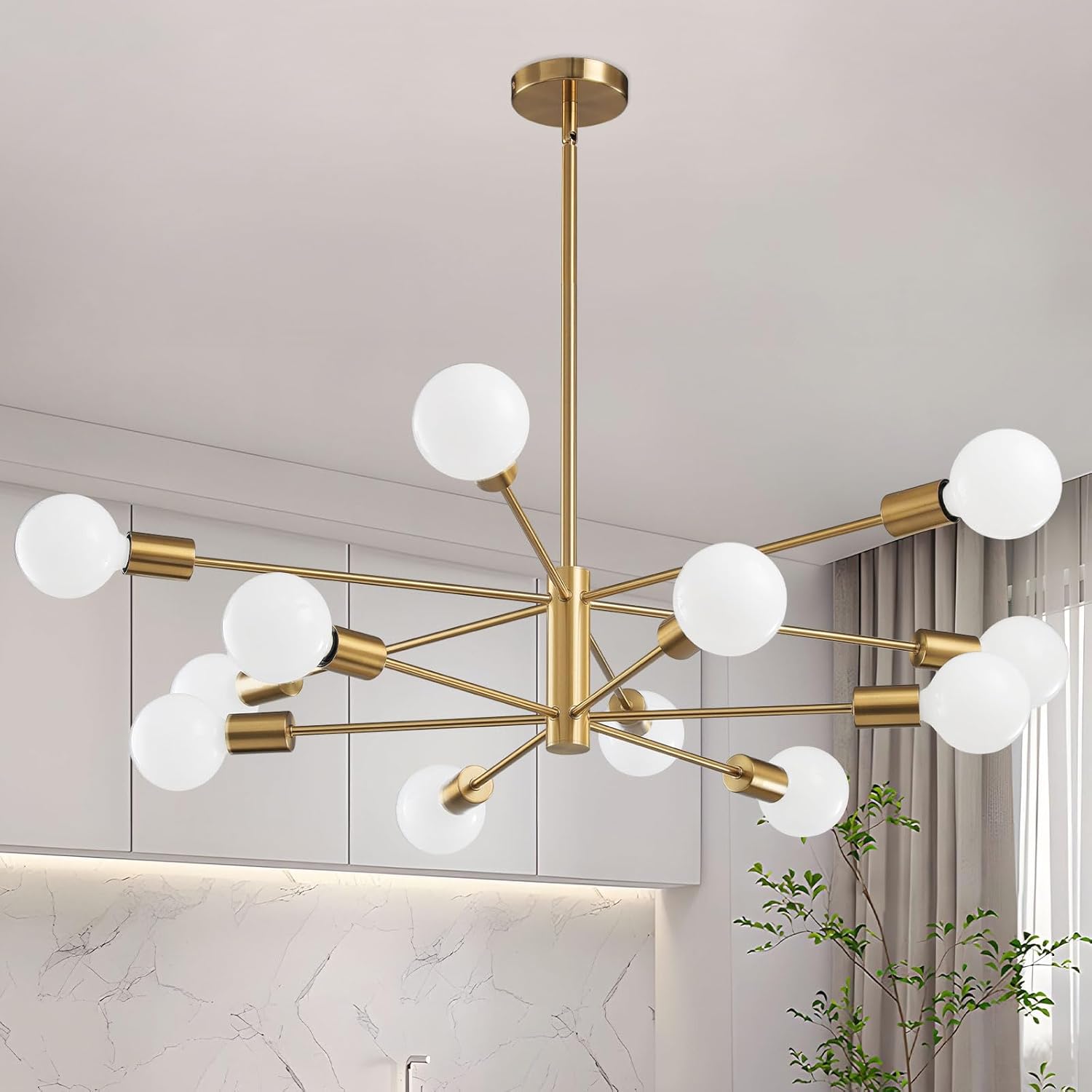 Modern Sputnik Chandeliers Light for Dining Room and Kitchen