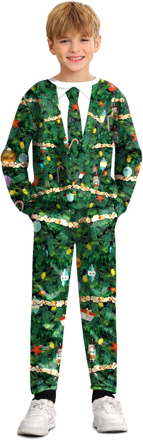 BesserBay Boys Funny Ugly Christmas Set for Holiday Fun