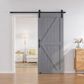 SMARTSTANDARD 36in x 84in Sliding Barn Door Kit - Pre-Drilled Solid