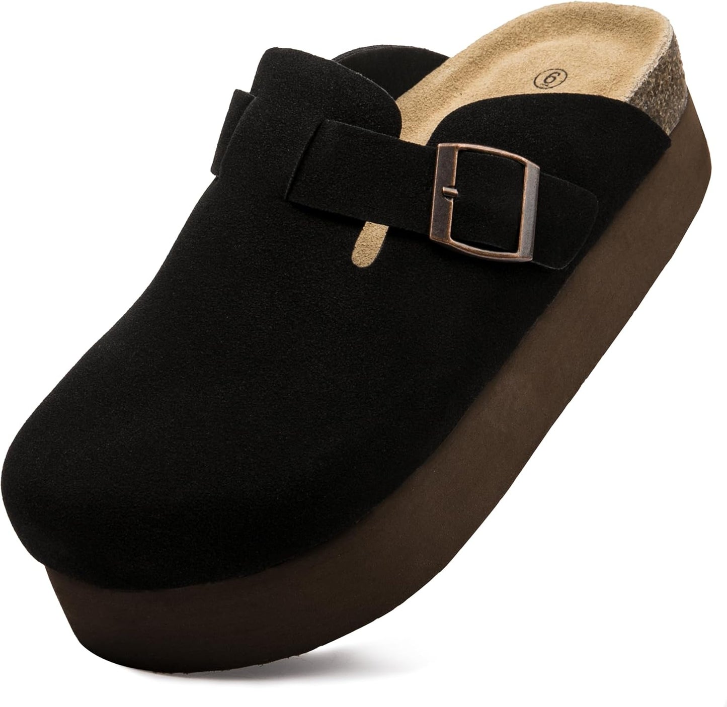 Women's Suede Clogs with Cork Footbed for Ultimate Comfort
