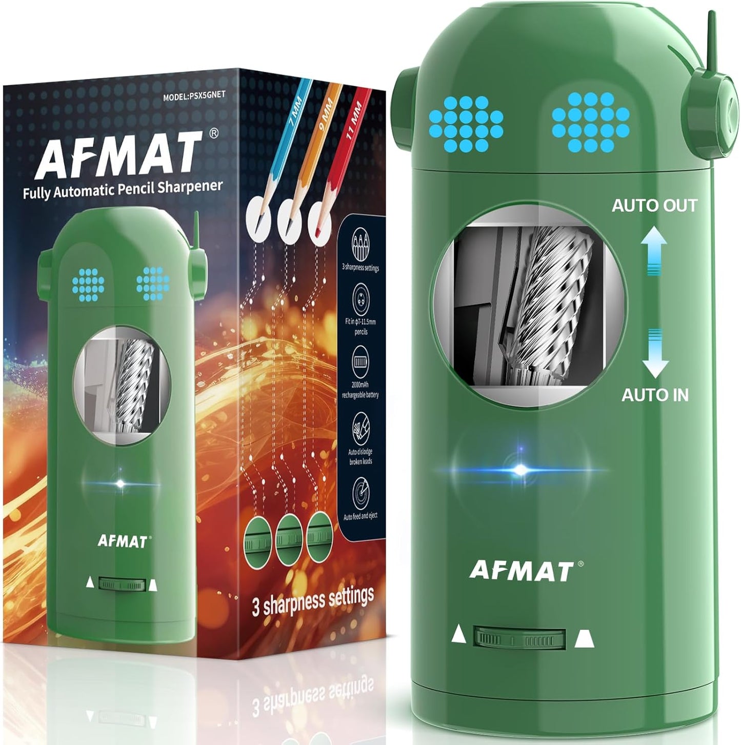 AFMAT PSX5ET Electric Pencil Sharpener for Home and Classroom