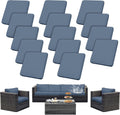 14Pcs Patio Cushion Covers Waterproof Stretch Slipcovers - Refresh