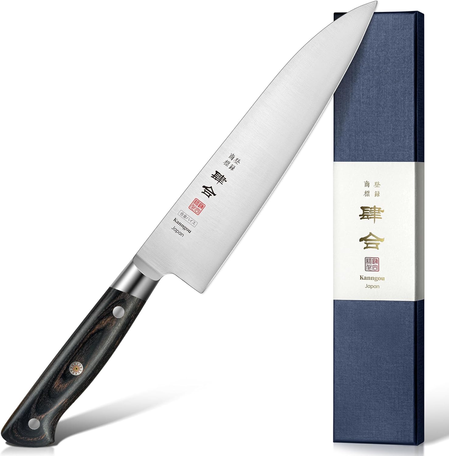 8.27 Inch Japanese Chef Knife with Pakkawood Handle for All