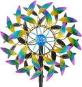 DREAMSOUL 360 Wind Spinners Outdoor Metal Yard Decor - Peacock Blade