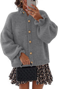Chunky Ruffle Cardigan Sweater - Cozy Oversized Fall Knit