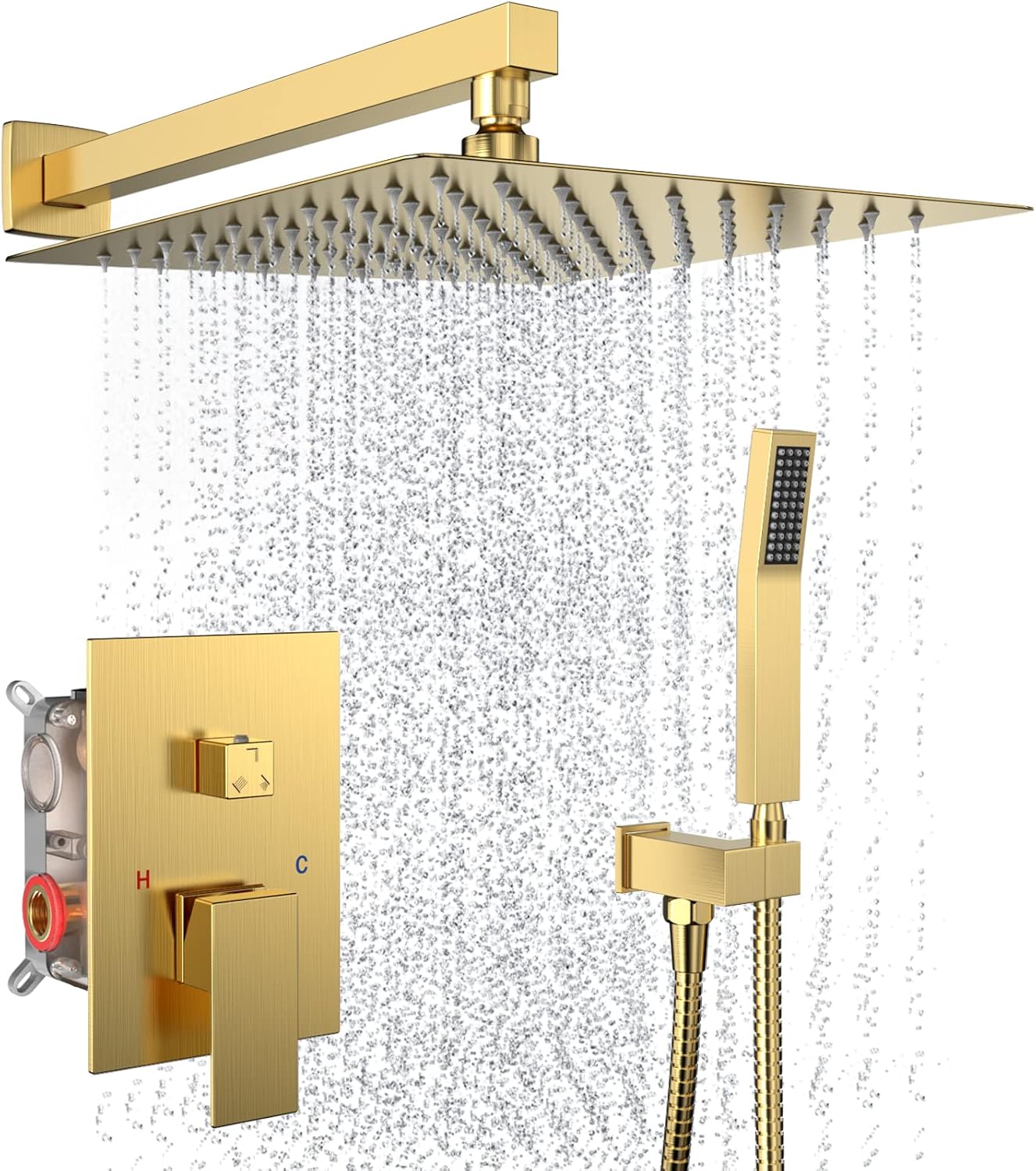 Rain Shower System with 10 Inch Shower Head and Handheld Combo
