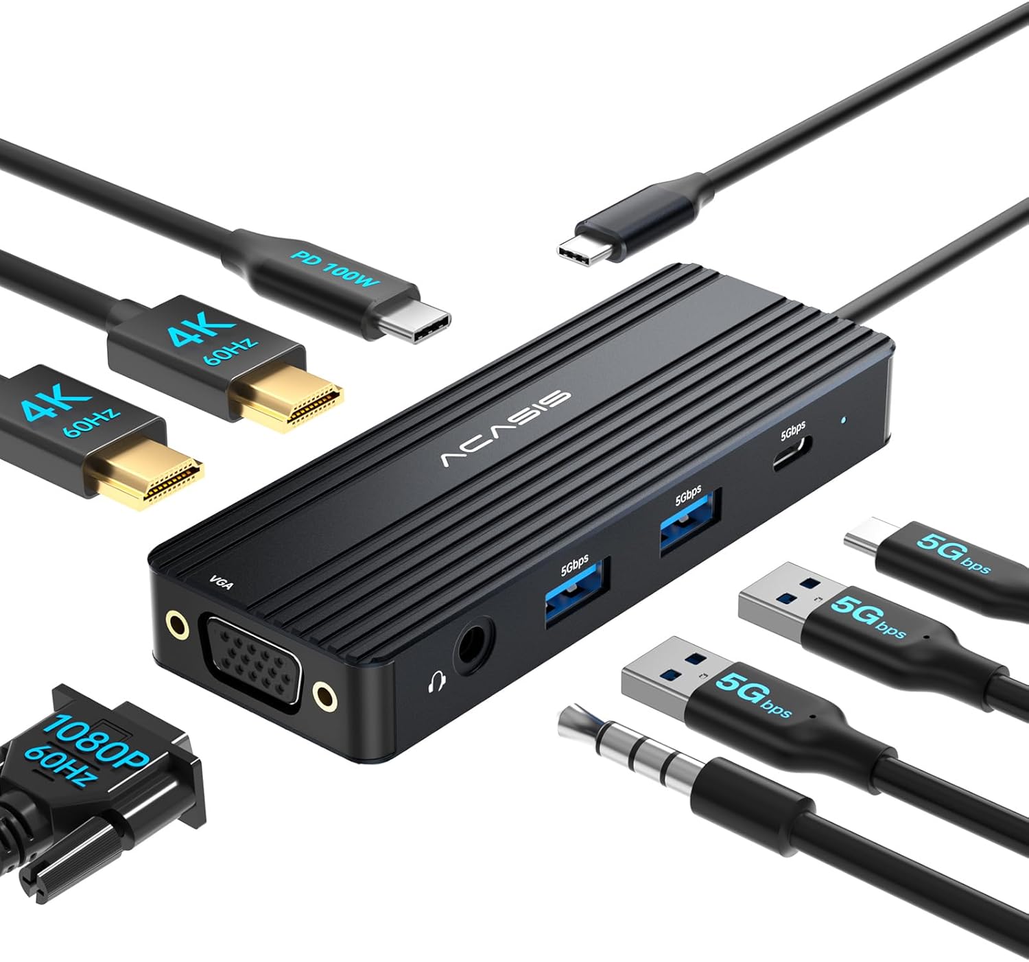 ACASIS USB C Docking Station for Dual Monitors and More