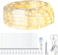 SURNIE LED Rope Lights Outdoor Warm White 25FT - Soft Waterproof Glow