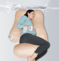 Pregnancy Pillow 57 in U-Shaped Full Body Maternity Pillow - Brown